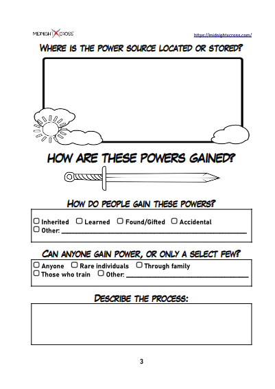 Power System Creation Worksheet Preview 3